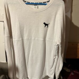 Victoria's Secret Pink White Crewneck